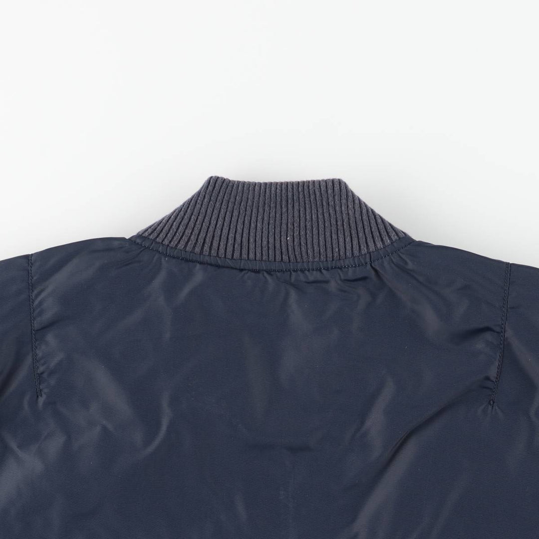 Civilian Alpha ALPHA MA-1 type military flight jacket, men's XL equivalent Nylon navy blue type Vintage Second Hand