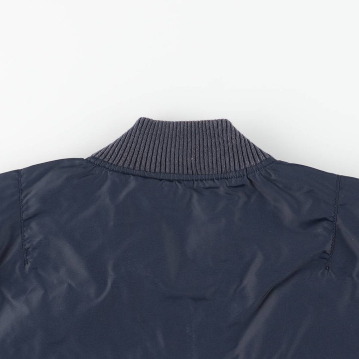 Civilian Alpha ALPHA MA-1 type military flight jacket, men's XL equivalent Nylon navy blue type Vintage Second Hand