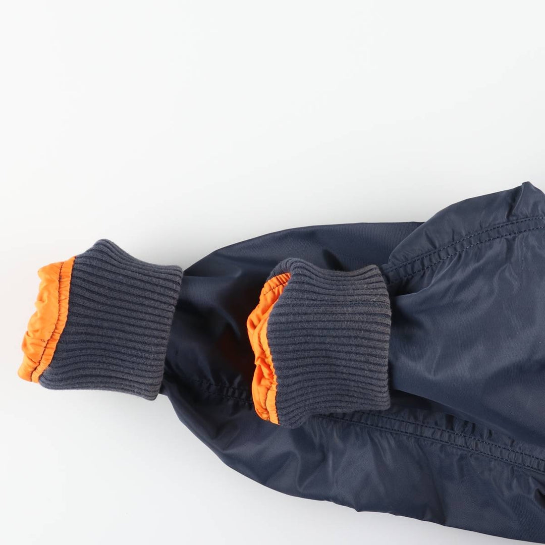 Civilian Alpha ALPHA MA-1 type military flight jacket, men's XL equivalent Nylon navy blue type Vintage Second Hand