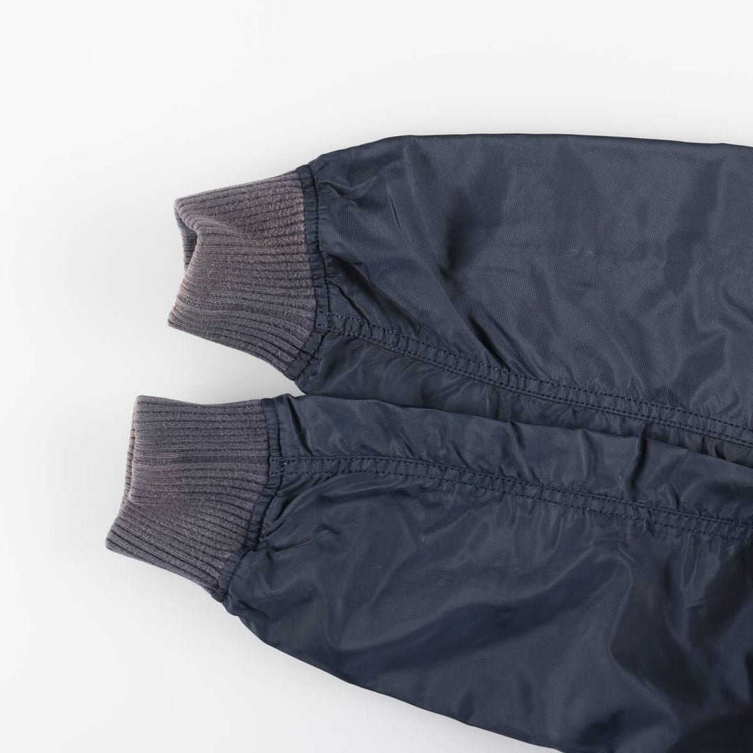 Civilian Alpha MA-1 Type Military Flight Jacket Men's M Size Nylon navy blue type Vintage Second Hand