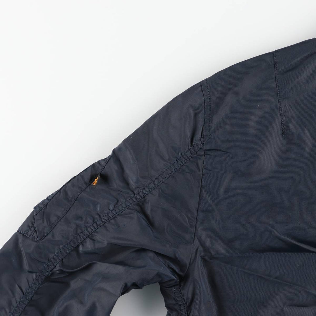 Civilian Alpha MA-1 Type Military Flight Jacket Men's M Size Nylon navy blue type Vintage Second Hand