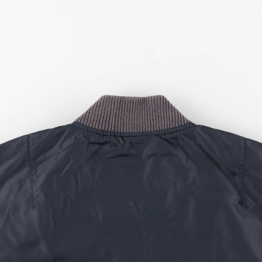 Civilian Alpha MA-1 Military Flight Jacket, Men's Size L Nylon navy blue type Vintage Second Hand