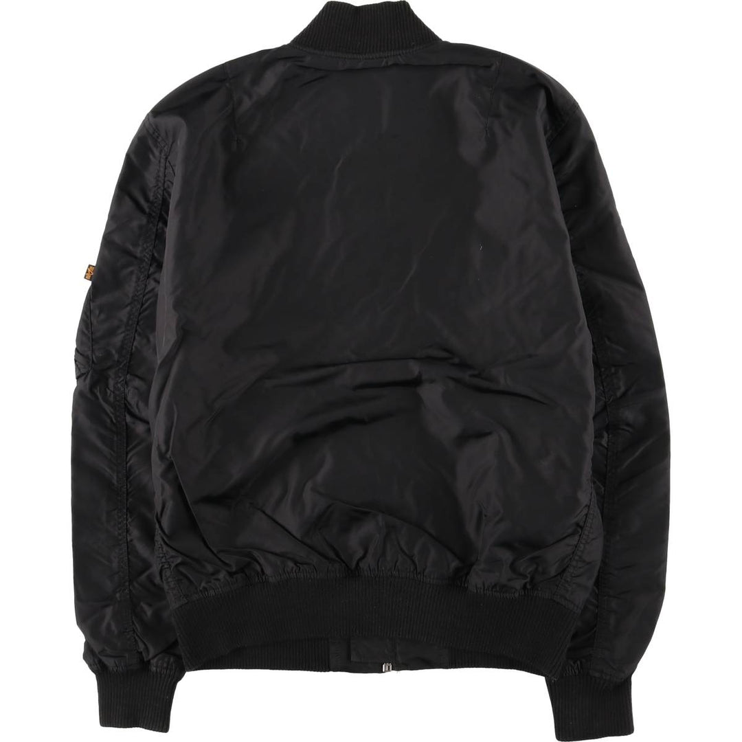Alpha Industries MA-1 Type Military Flight Jacket, Men's Size M (Equivalent), Civilian Item Nylon black type Vintage Second Hand