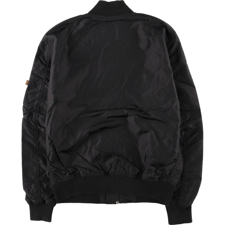 Alpha Industries MA-1 Type Military Flight Jacket, Men's Size M (Equivalent), Civilian Item Nylon black type Vintage Second Hand