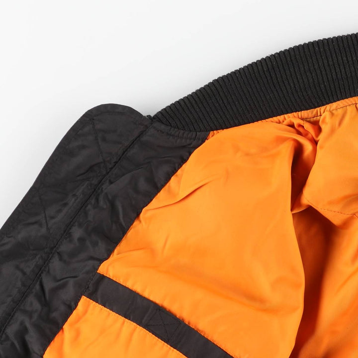 Alpha Industries MA-1 Type Military Flight Jacket, Men's Size M (Equivalent), Civilian Item Nylon black type Vintage Second Hand