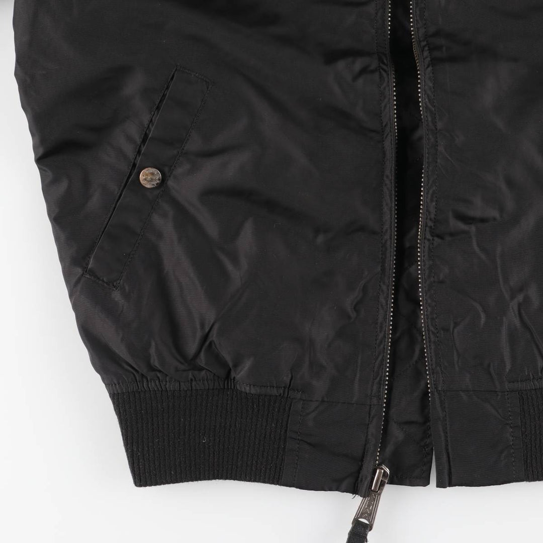 Alpha Industries MA-1 Type Military Flight Jacket, Men's Size M (Equivalent), Civilian Item Nylon black type Vintage Second Hand
