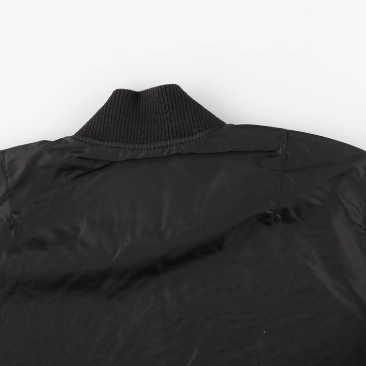 Alpha Industries MA-1 Type Military Flight Jacket, Men's Size M (Equivalent), Civilian Item Nylon black type Vintage Second Hand