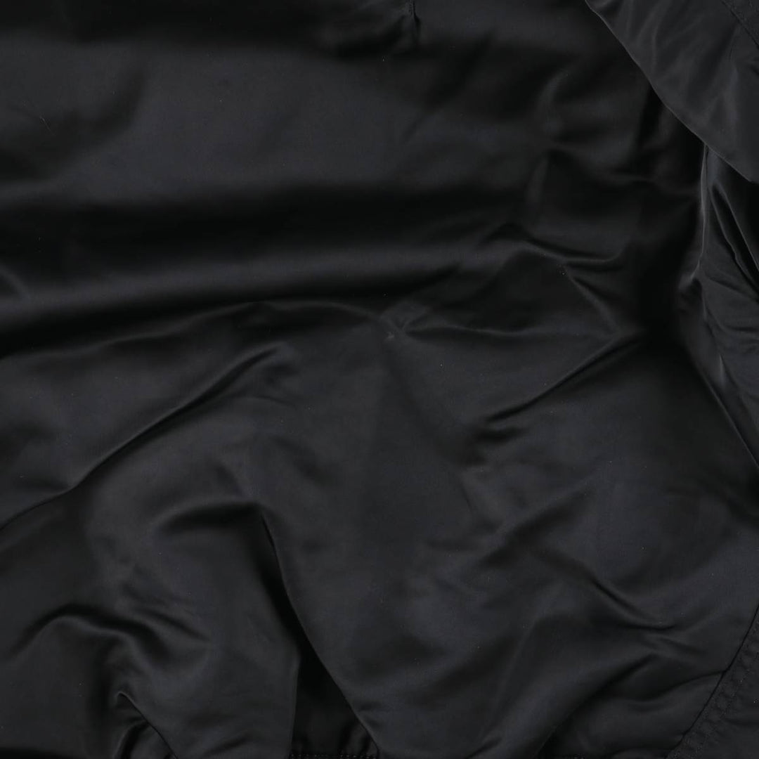 90'S civilian Alpha MA-1 type padded military flight jacket made in USA size L for men Nylon black type Vintage Second Hand