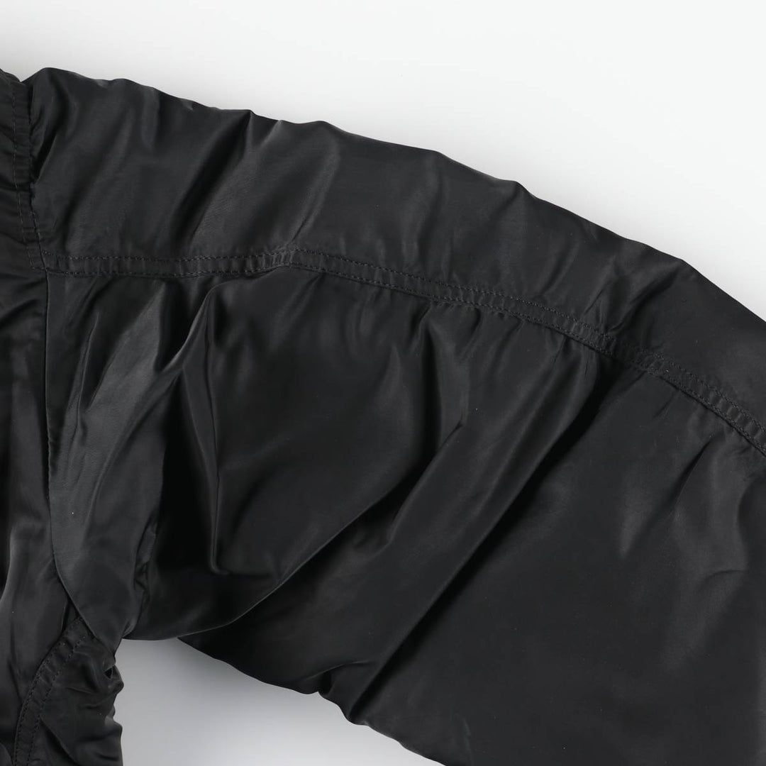 90'S civilian Alpha MA-1 style padded military flight jacket, made in the USA, men's size XXL, vintage Nylon black type Vintage Second Hand