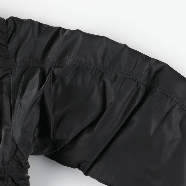 90'S civilian Alpha MA-1 style padded military flight jacket, made in the USA, men's size XXL, vintage Nylon black type Vintage Second Hand