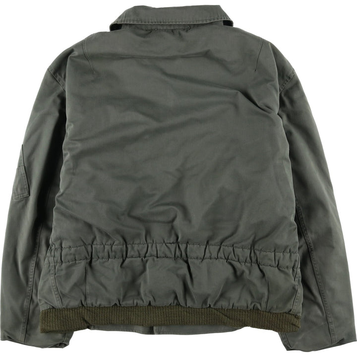 1980'S French Army Military Flight Jacket, Made in France, Size 116L (equivalent to Men's XL), Vintage unclear Khaki type Vintage Second Hand