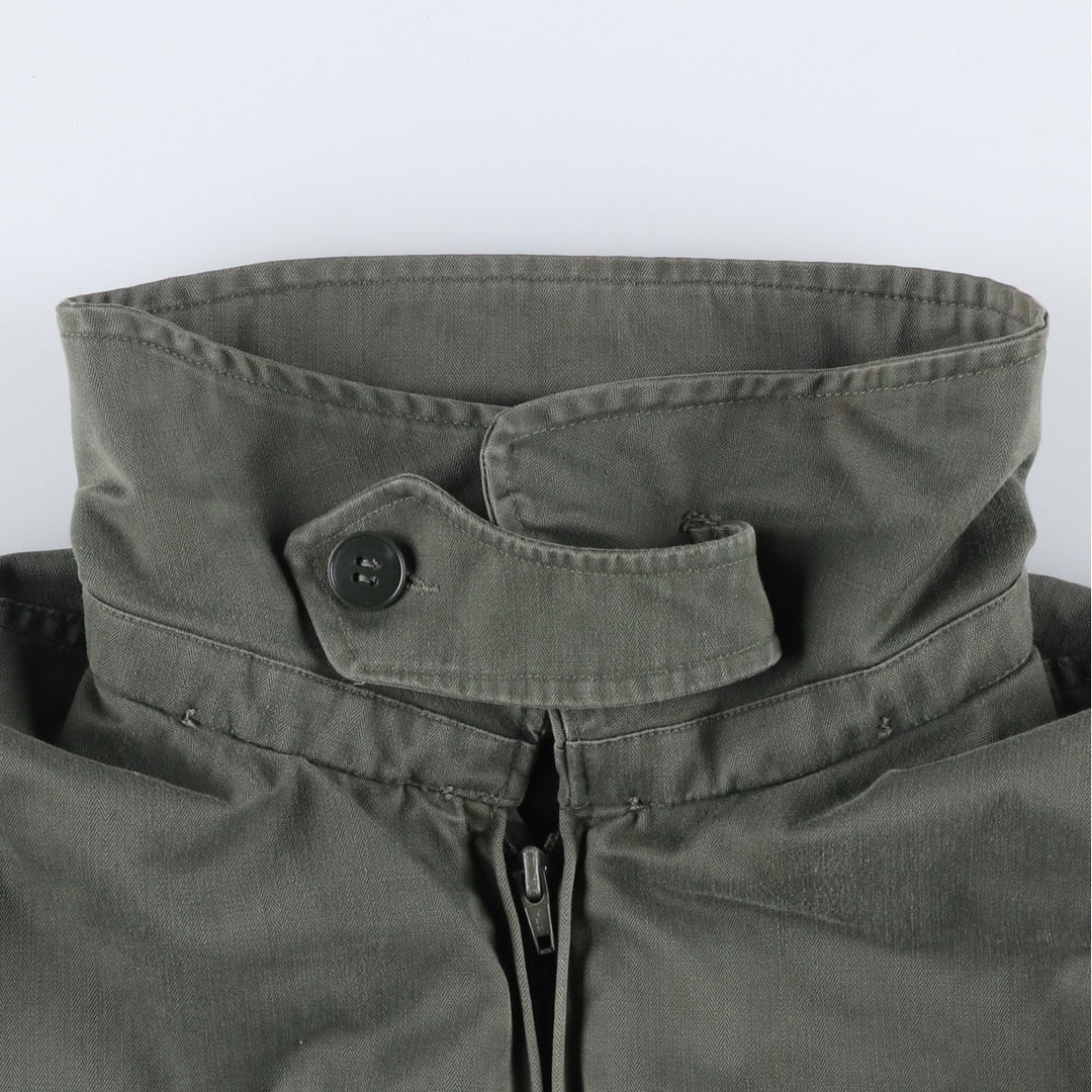 1980'S French Army Military Flight Jacket, Made in France, Size 116L (equivalent to Men's XL), Vintage unclear Khaki type Vintage Second Hand