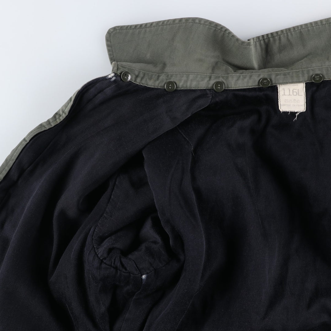 1980'S French Army Military Flight Jacket, Made in France, Size 116L (equivalent to Men's XL), Vintage unclear Khaki type Vintage Second Hand