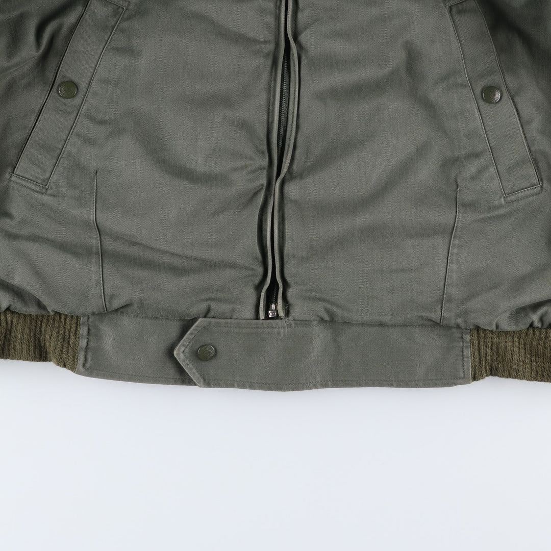 1980'S French Army Military Flight Jacket, Made in France, Size 116L (equivalent to Men's XL), Vintage unclear Khaki type Vintage Second Hand