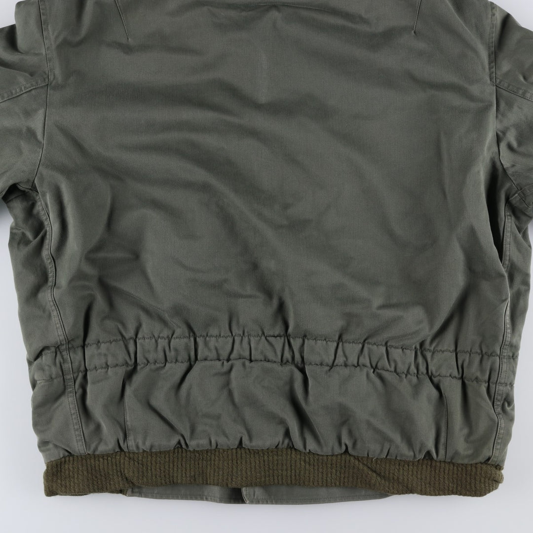 1980'S French Army Military Flight Jacket, Made in France, Size 116L (equivalent to Men's XL), Vintage unclear Khaki type Vintage Second Hand
