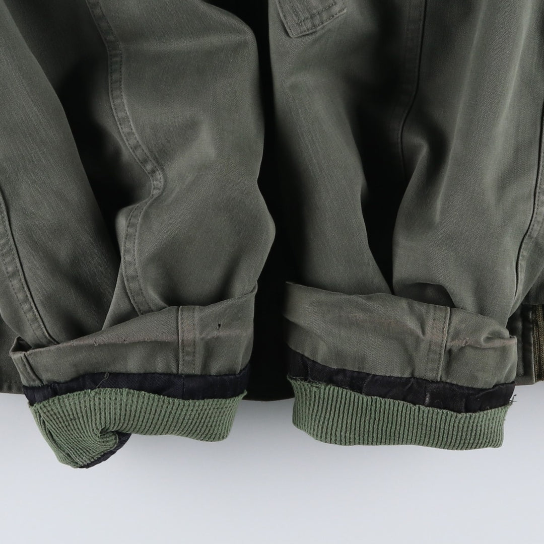 1980'S French Army Military Flight Jacket, Made in France, Size 116L (equivalent to Men's XL), Vintage unclear Khaki type Vintage Second Hand