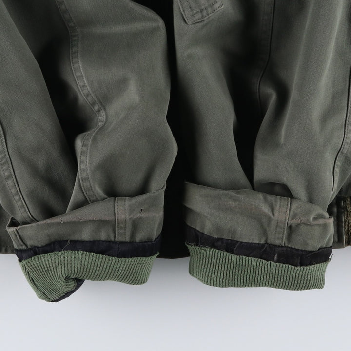 1980'S French Army Military Flight Jacket, Made in France, Size 116L (equivalent to Men's XL), Vintage unclear Khaki type Vintage Second Hand
