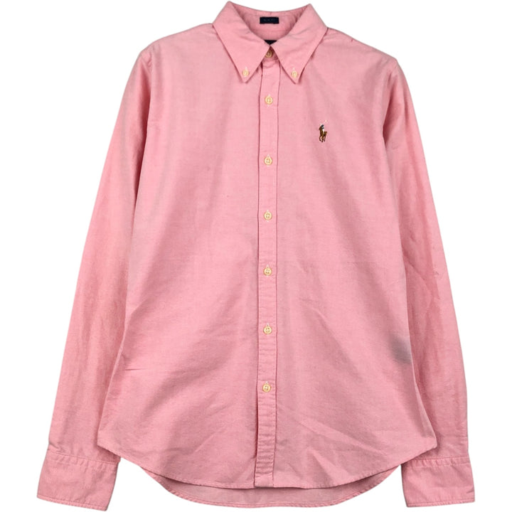 Ralph Lauren SLIM FIT Long-Sleeve Button-Down Shirt (Women's Size S) cotton pink type Vintage Second Hand