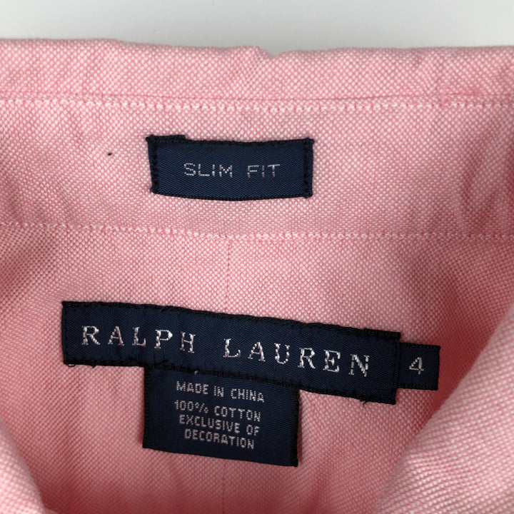 Ralph Lauren SLIM FIT Long-Sleeve Button-Down Shirt (Women's Size S) cotton pink type Vintage Second Hand