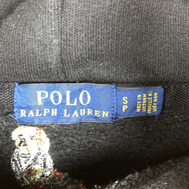 Ralph Lauren POLO RALPH LAUREN Polo Bear Sweatshirt Pullover Hoodie, Women's Size S (approx.) cotton black type Vintage Second Hand