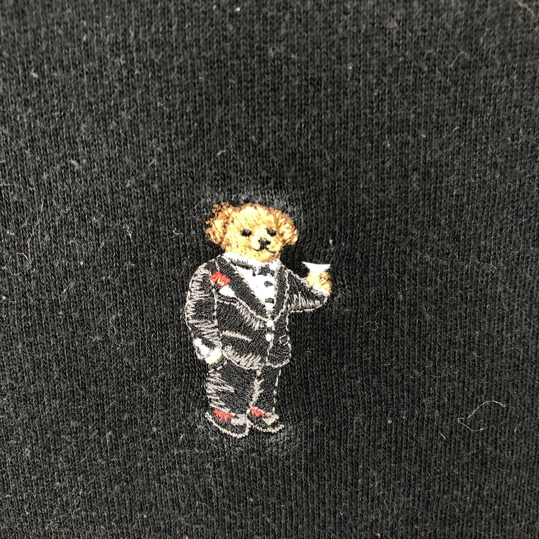 Ralph Lauren POLO RALPH LAUREN Polo Bear Sweatshirt Pullover Hoodie, Women's Size S (approx.) cotton black type Vintage Second Hand