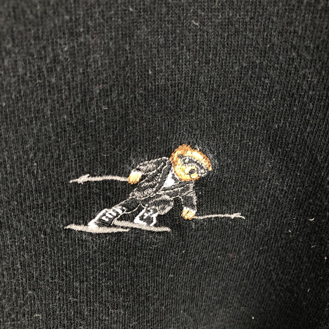 Ralph Lauren POLO RALPH LAUREN Polo Bear Sweatshirt Pullover Hoodie, Women's Size S (approx.) cotton black type Vintage Second Hand