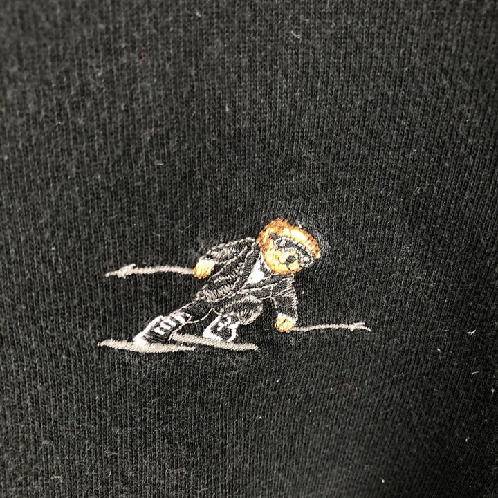 Ralph Lauren POLO RALPH LAUREN Polo Bear Sweatshirt Pullover Hoodie, Women's Size S (approx.) cotton black type Vintage Second Hand