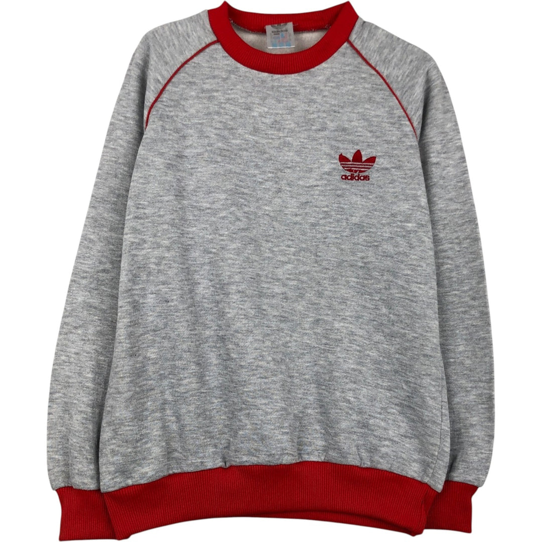 Vintage 90s-00'S Adidas logo sweatshirt, size M, men's polyester gray type Vintage Second Hand