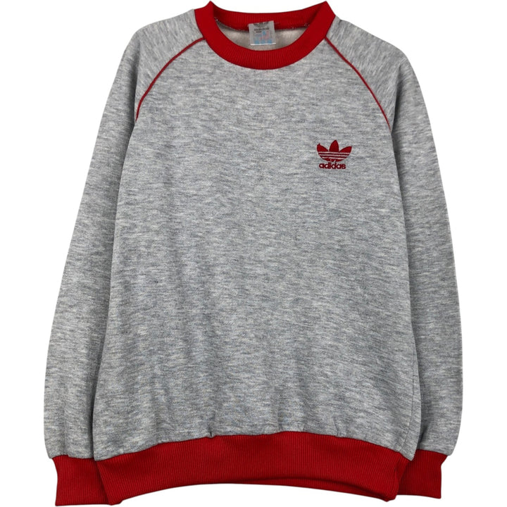 Vintage 90s-00'S Adidas logo sweatshirt, size M, men's polyester gray type Vintage Second Hand