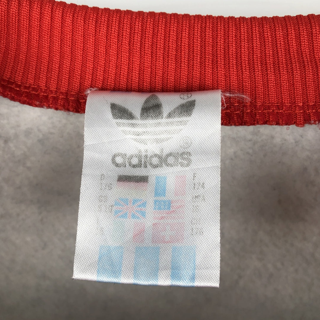 Vintage 90s-00'S Adidas logo sweatshirt, size M, men's polyester gray type Vintage Second Hand