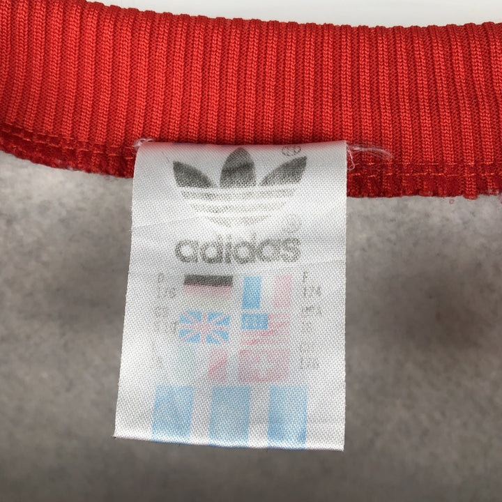 Vintage 90s-00'S Adidas logo sweatshirt, size M, men's polyester gray type Vintage Second Hand
