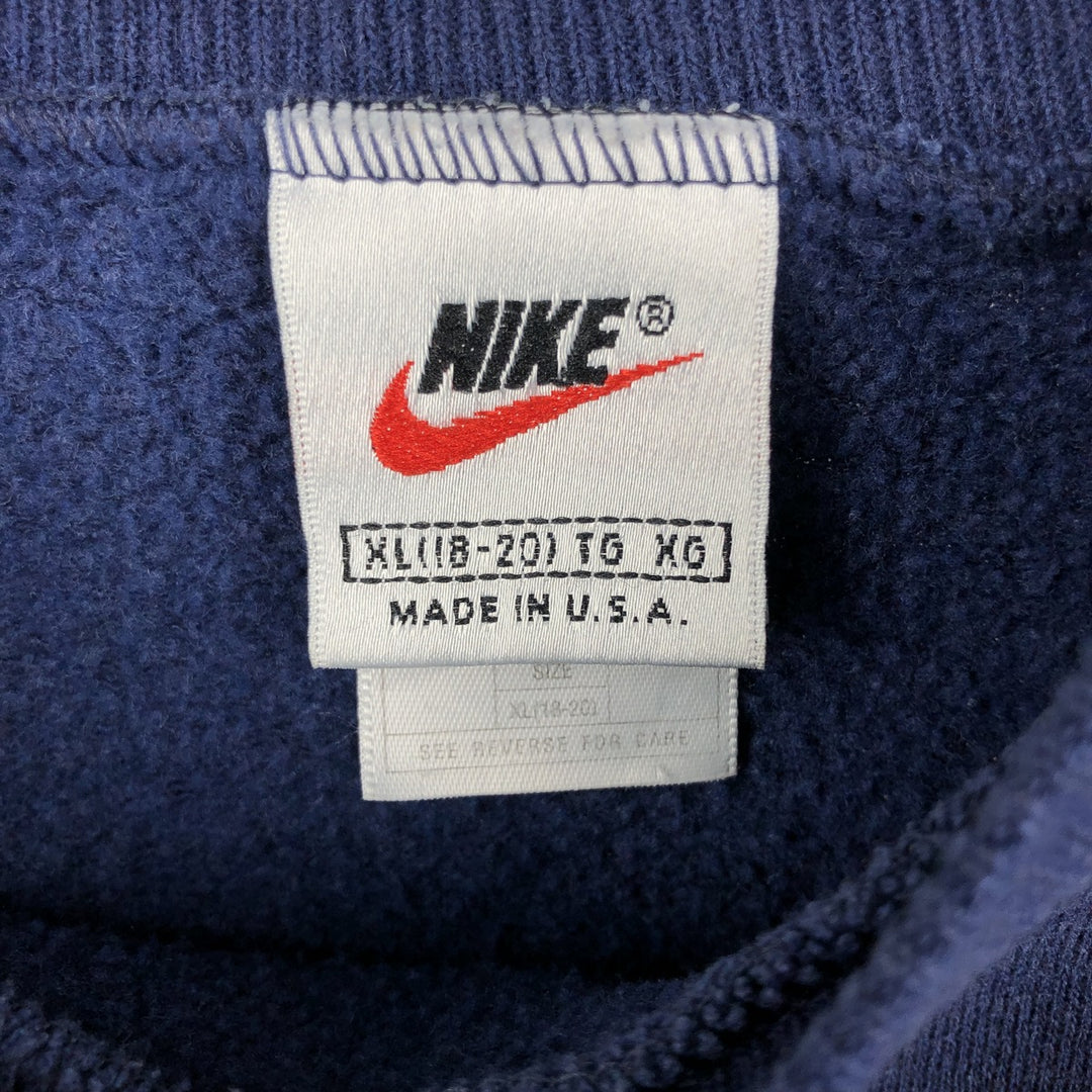 90'S Nike Logo Sweatshirt, Made in USA, Men's XL, Vintage cotton navy blue type Vintage Second Hand