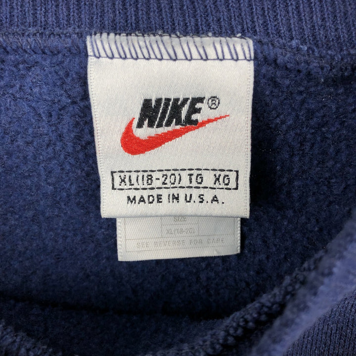 90'S Nike Logo Sweatshirt, Made in USA, Men's XL, Vintage cotton navy blue type Vintage Second Hand