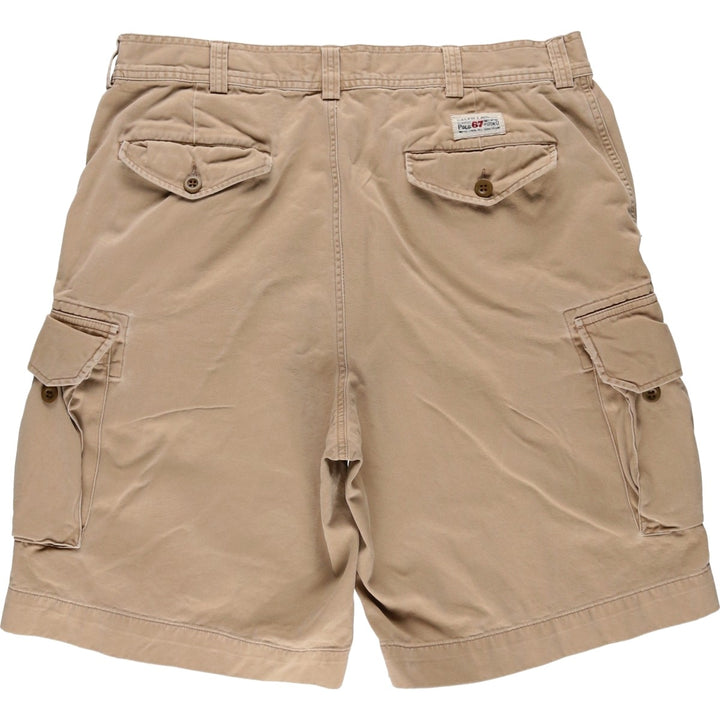 Ralph Lauren POLO by Ralph Lauren cargo shorts, half pants, men's size w36 cotton Beige type Vintage Second Hand