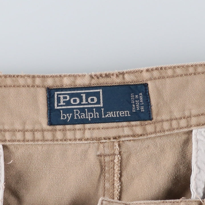 Ralph Lauren POLO by Ralph Lauren cargo shorts, half pants, men's size w36 cotton Beige type Vintage Second Hand