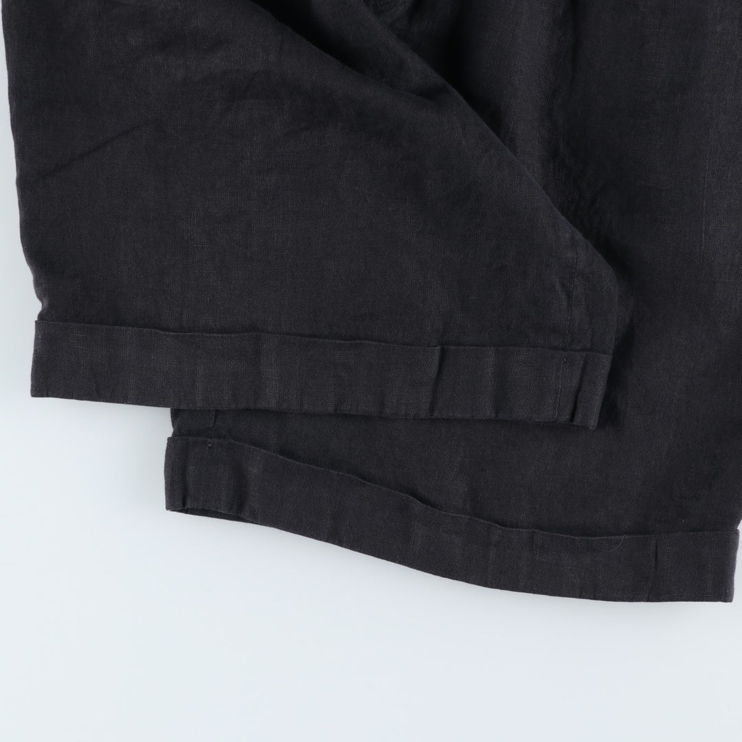 CORBIN Two-Pleat Shorts, Made in USA, Men's Size W30 (approx.), Vintage unclear black type Vintage Second Hand