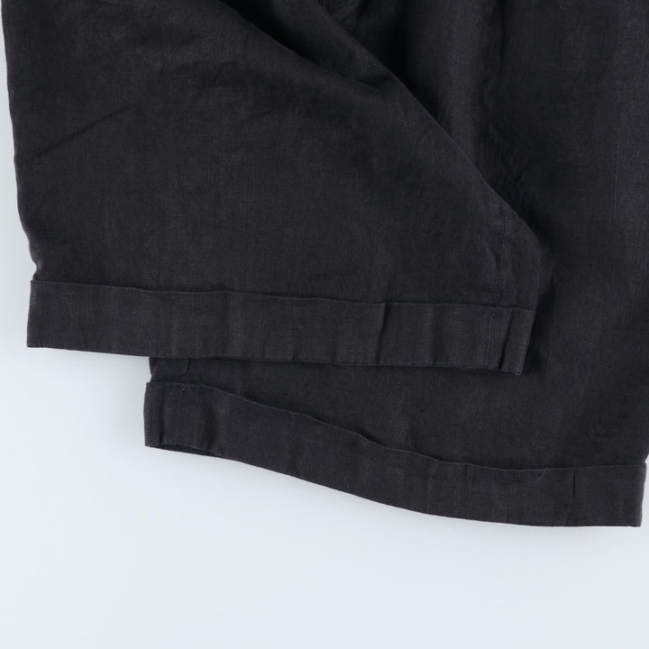 CORBIN Two-Pleat Shorts, Made in USA, Men's Size W30 (approx.), Vintage unclear black type Vintage Second Hand