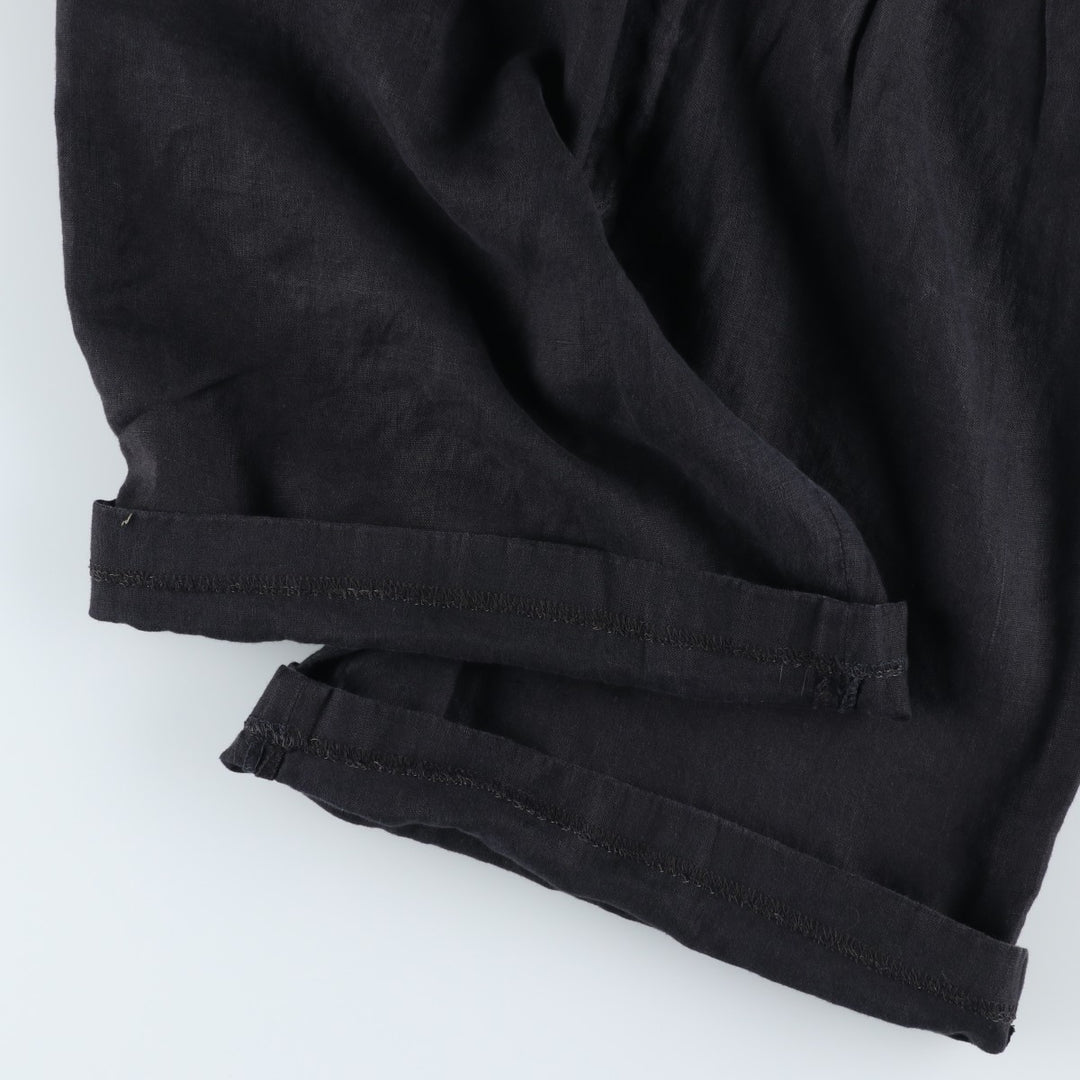 CORBIN Two-Pleat Shorts, Made in USA, Men's Size W30 (approx.), Vintage unclear black type Vintage Second Hand