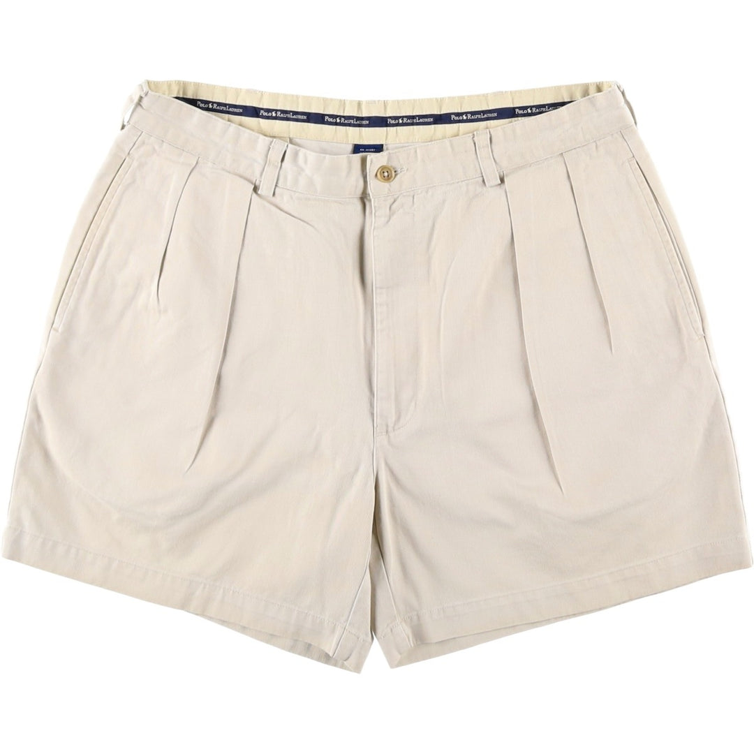 Ralph Lauren Polo Ralph Lauren ANDREW SHORT Two-Pleat Chino Shorts Men's W35 (approx.) cotton Beige type Vintage Second Hand