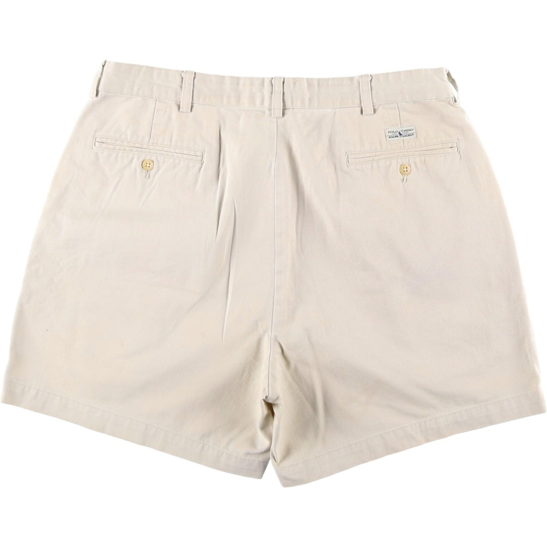 Ralph Lauren Polo Ralph Lauren ANDREW SHORT Two-Pleat Chino Shorts Men's W35 (approx.) cotton Beige type Vintage Second Hand