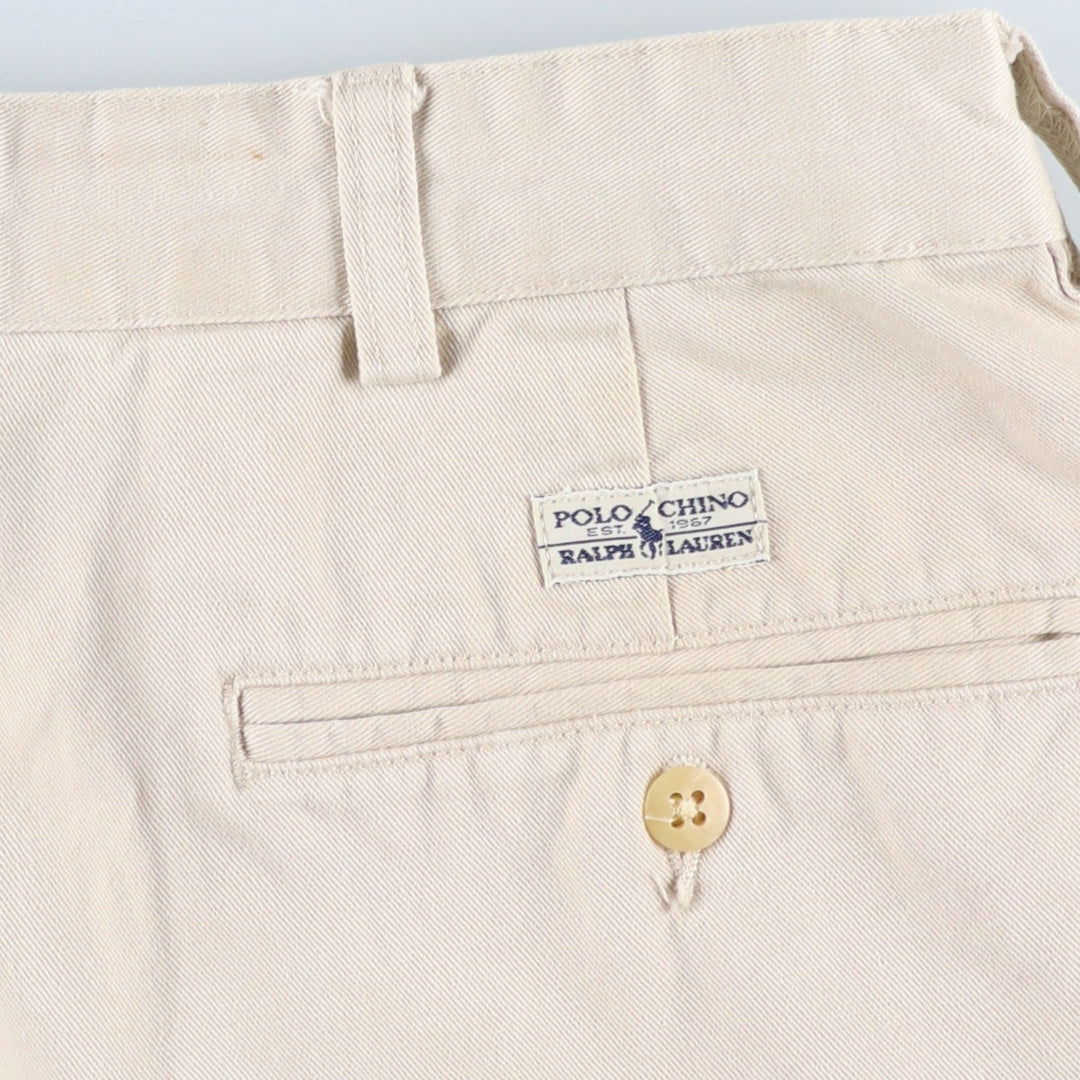 Ralph Lauren Polo Ralph Lauren ANDREW SHORT Two-Pleat Chino Shorts Men's W35 (approx.) cotton Beige type Vintage Second Hand