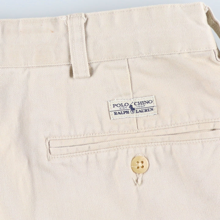 Ralph Lauren Polo Ralph Lauren ANDREW SHORT Two-Pleat Chino Shorts Men's W35 (approx.) cotton Beige type Vintage Second Hand