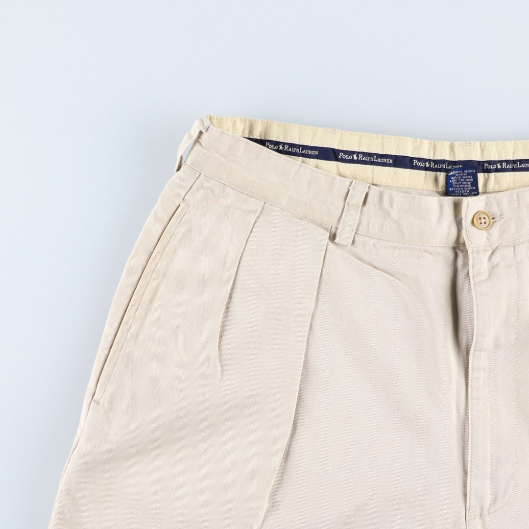 Ralph Lauren Polo Ralph Lauren ANDREW SHORT Two-Pleat Chino Shorts Men's W35 (approx.) cotton Beige type Vintage Second Hand