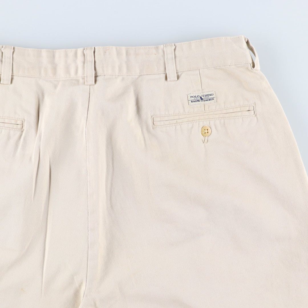 Ralph Lauren Polo Ralph Lauren ANDREW SHORT Two-Pleat Chino Shorts Men's W35 (approx.) cotton Beige type Vintage Second Hand