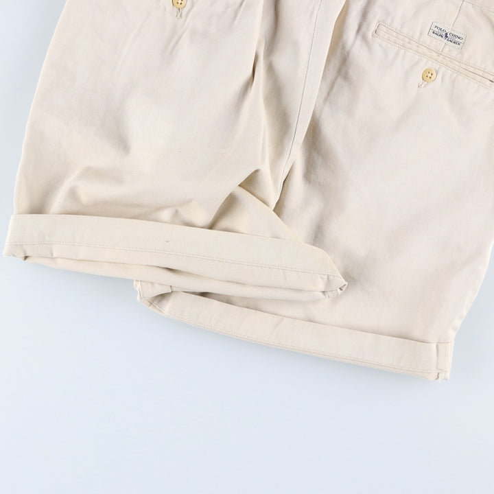 Ralph Lauren Polo Ralph Lauren ANDREW SHORT Two-Pleat Chino Shorts Men's W35 (approx.) cotton Beige type Vintage Second Hand
