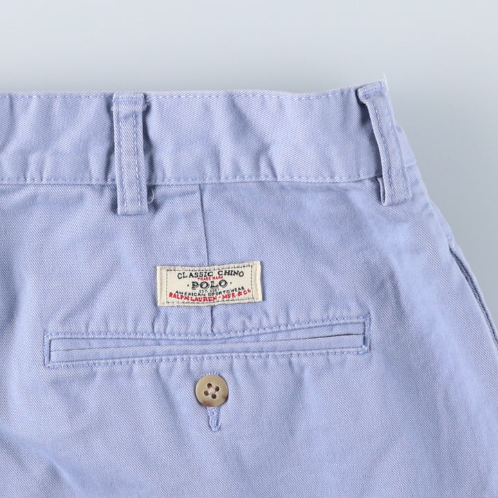 Ralph Lauren POLO by Ralph Lauren TYLER SHORT Two-pleat chino shorts, short pants, men's size W36 cotton Blue type light blue Vintage Second Hand