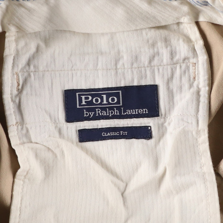 Ralph Lauren POLO by Ralph Lauren CLASSIC FIT Chino Shorts, Men's Size W32 (approx.) cotton Beige type Vintage Second Hand