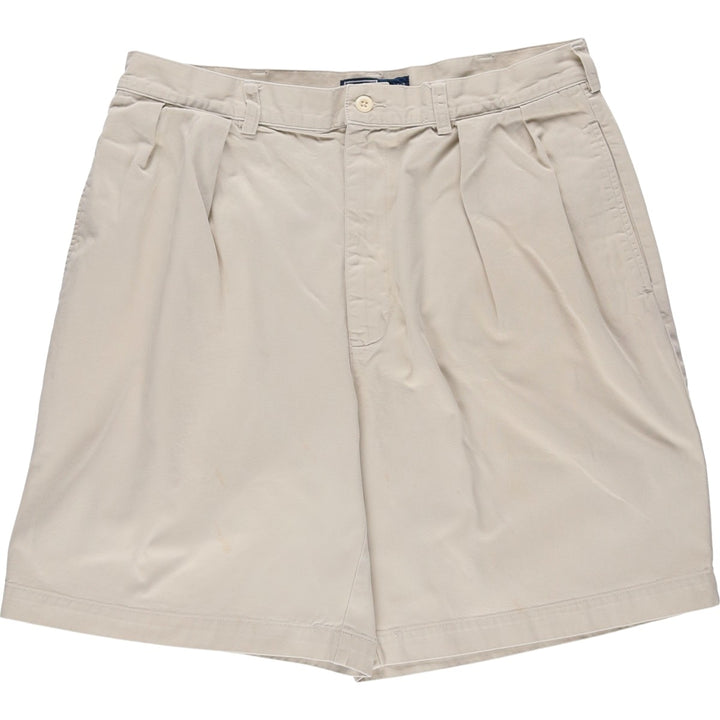 Ralph Lauren POLO by Ralph Lauren TYLER SHORT Two-pleat chino shorts, short pants, men's size W34 cotton pale white type Vintage Second Hand