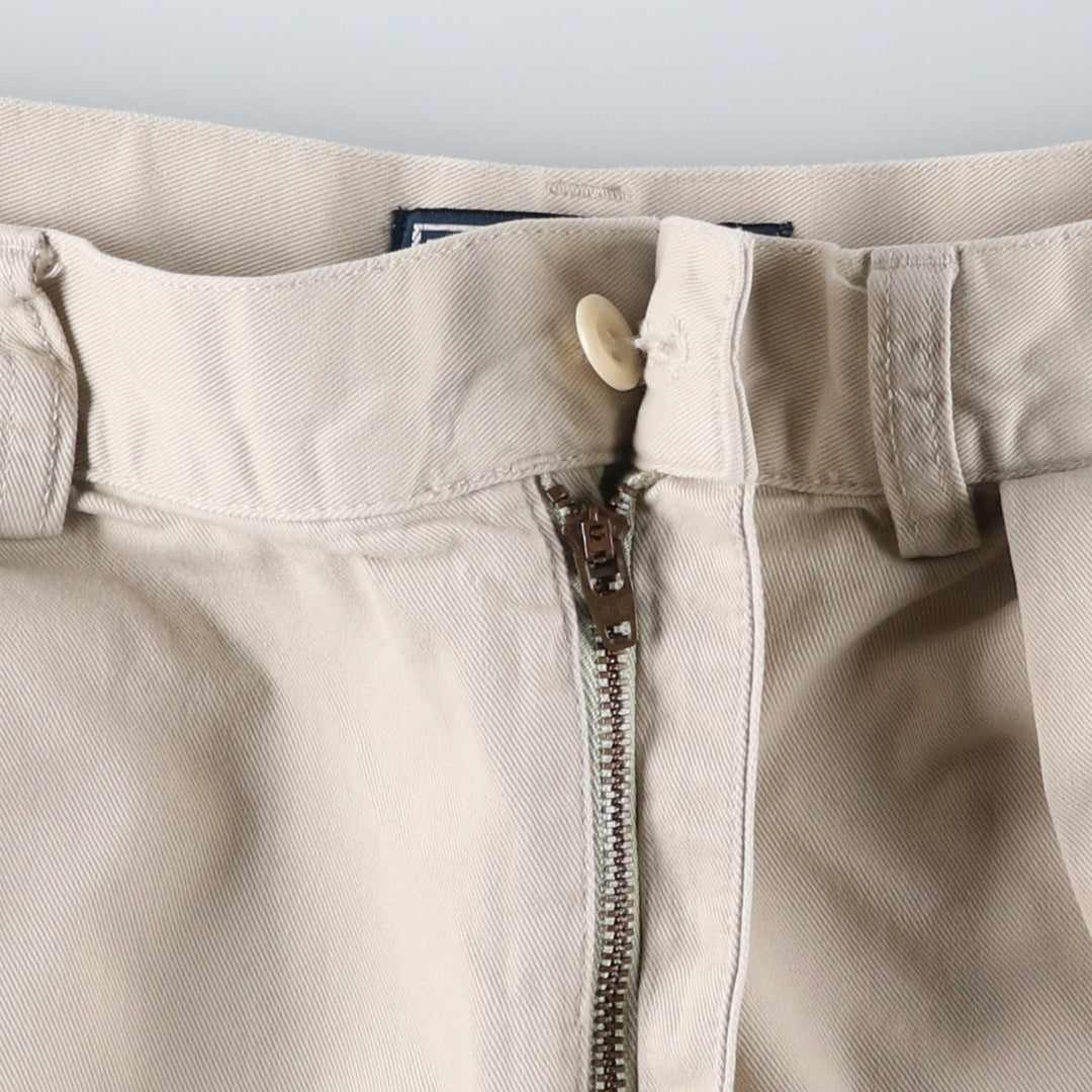 Ralph Lauren POLO by Ralph Lauren TYLER SHORT Two-pleat chino shorts, short pants, men's size W34 cotton pale white type Vintage Second Hand