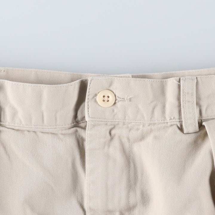 Ralph Lauren POLO by Ralph Lauren TYLER SHORT Two-pleat chino shorts, short pants, men's size W34 cotton pale white type Vintage Second Hand